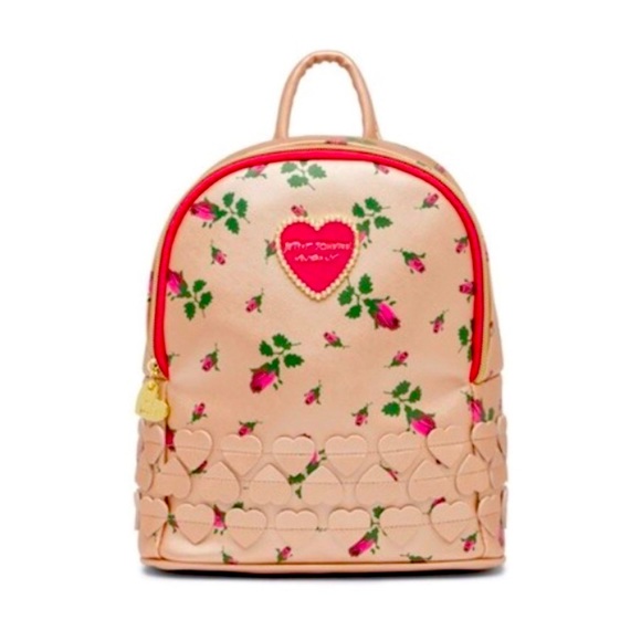 Betsey Johnson RoseBud Heart Backpack - Picture 2 of 5